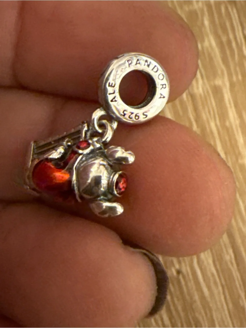 Disney Silver Stitch Dangle Charm - Silver